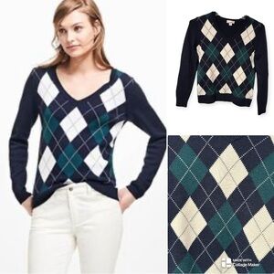 Brooks Brothers 100% merino wool argyle sweater